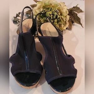 ADRIENNE VITADINI CORK WEDGE SHOE